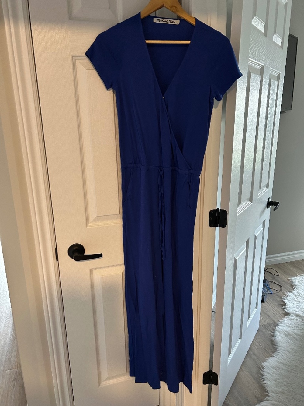 Michael Stars cobalt blue short sleeve jumpsuit